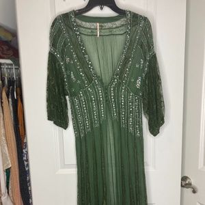Embellished Green Dress